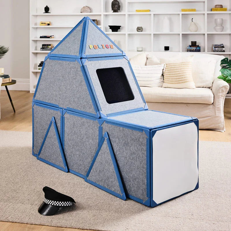 Kit de Construction Magnétique Montessori – Forts Modulaires Géants pour Jeu Créatif et Éducatif