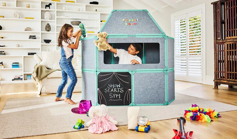 Kit de Construction Magnétique Montessori – Forts Modulaires Géants pour Jeu Créatif et Éducatif