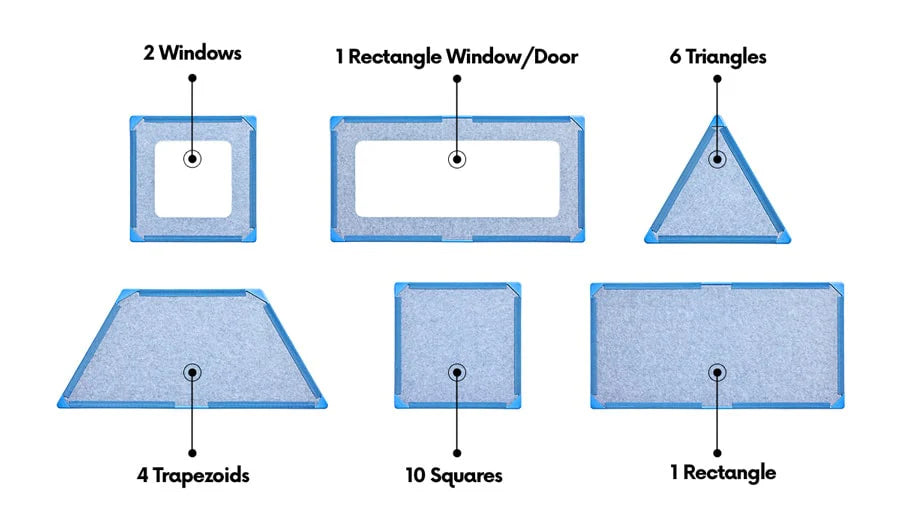 Kit de Construction Magnétique Montessori – Forts Modulaires Géants pour Jeu Créatif et Éducatif